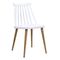 Σετ 4τμχ. Καρέκλα Μεταλλική Φυσικό/ PP Λευκό 43x48x77cm Lavida  ΕΜ139,1