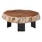 Coffee Table +/-70x65x33cm Acacia Natural/Steel Gun metal ZWW Siva
