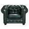 Armchair Leather Antique Green 103x92x72cm ZWW 689 Chesterfield 