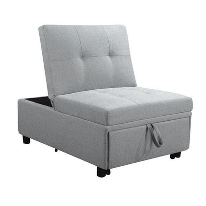 Chair-Bed / Fabric Grey 75x106x90cm / Bed 75x172x44cm ZWW Imola