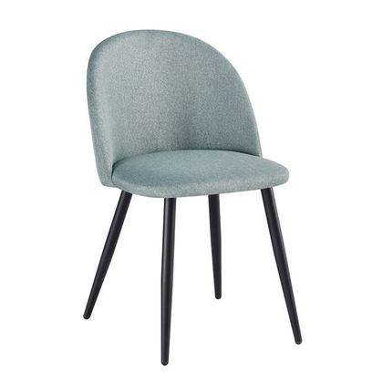 Chair Steel Black/Fabric Mixed Green 50x57x81cm  ZWW Bella