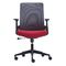 Manager Armchair Mesh Grey/ Fabric Bordeaux 68x68x120/130cm ZWW BF9600