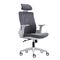 Manager Armchair White/ Mesh-Fabric Grey 64x66x116/128cm ZWW BF8900