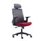 Manager Armchair Mesh Grey/ Fabric Bordeaux 64x66x116/128cm ZWW BF8900