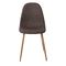 Σετ Καρέκλες 4 τμχ Μέταλλο Φυσικό/ Ύφασμα Καφέ 45x54x85cm Celina  ΕΜ907,2