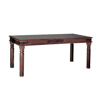 Τραπέζι Ξύλινο Καρυδί Με Συρτάρι 175x90x76cm Ostia ΕΣ205