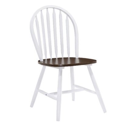 Σετ Καρέκλες 4 τμχ Ξύλο / MDF 44x51x93cm Sally Καρυδί/ Λευκό Ε7080,5