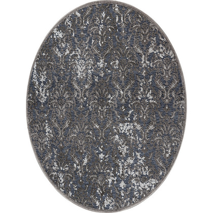 Round Carpet 140 cm MADI Belle Collection Branches Grey