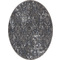 Round Carpet 140 cm MADI Belle Collection Branches Grey