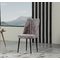Καρέκλα Τραπεζαρίας Ύφασμα Μπεζ/ Μεταλλικά Πόδια Καφέ 46x49x92cm Fidelio Delux