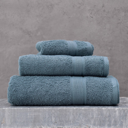 Bath Towels 3pcs. Set 30x50cm, 50x90cm & 70x140cm Cotton Rythmos Rythmos Illusion/ Denim