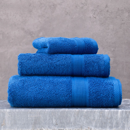 Πετσέτα Σώματος 100x150cm Βαμβάκι Rythmos Illusion/ Μπλε