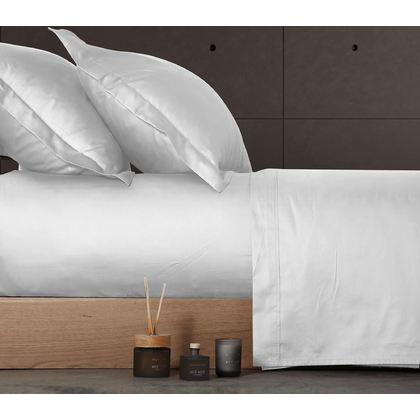 King Size Bed Sheet 280x270cm Sateen Cotton NEF-NEF Elements/ White 024609