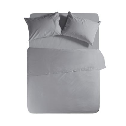 Fitted Bed Sheet 100x200+30cm Cotton NEF-NEF Basic/ Light Grey 011710