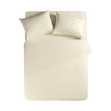 Fitted Bed Sheet 100x200+30cm Cotton NEF-NEF Basic/ Cream 011710