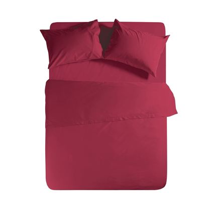 Fitted Bed Sheet 100x200+30cm Cotton NEF-NEF Basic/ Bordeaux 011710