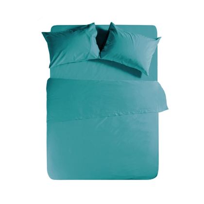 Flat Bed Sheet 170x270cm Cotton NEF-NEF Basic/ Dusty Petrol 011708