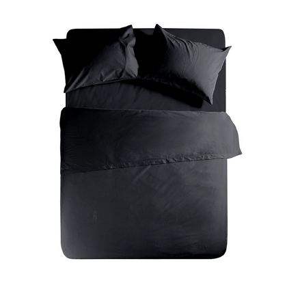 Fitted Bed Sheet 100x200+30cm Cotton NEF-NEF Basic/ Black 011710