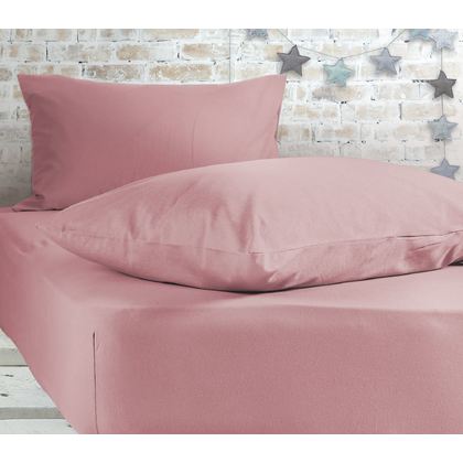 Fitted Bed Sheet 100x200+30cm Cotton NEF-NEF Jersey/ Pink 016711