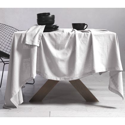 Tablecloth 150x300cm NEF-NEF Cotton-Linen/ White 023434
