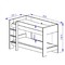 Duplex bunkbed with two single beds 107x205x136cm Natural Chestnut/ Black