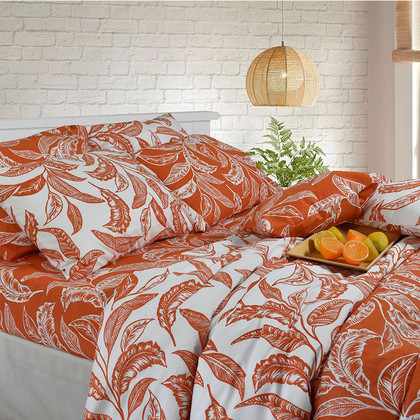 Double Bedspread Set 3pcs. 225x235cm Nexttoo 3145 Orange