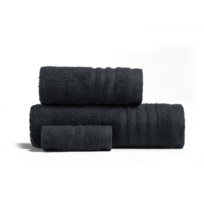 Towels Set (30Χ50,50Χ100,80Χ150) Melinen Premio Black 100% Cotton Pennie