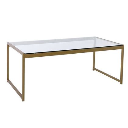 Coffee Table Steel Gold/ Glass 120x60x48cm ZWW Toledo
