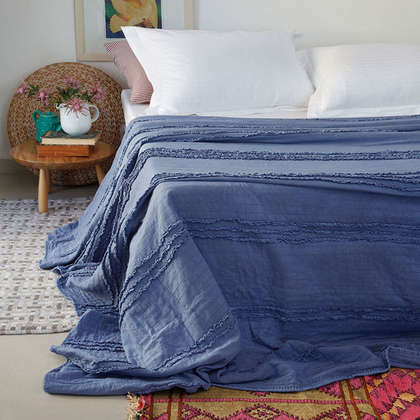 Double Bedspread 220x240 Melinen Reina Jean Polyester