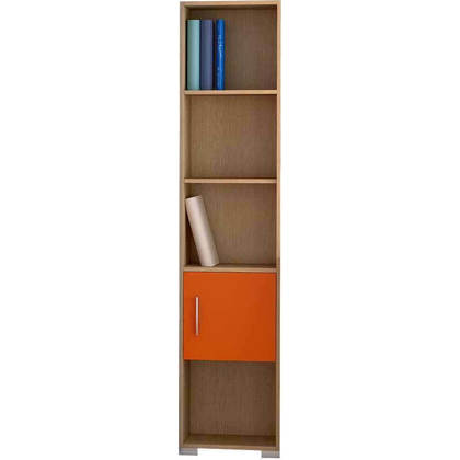 Kid's Bookcase With a Closet 40x30x180cm Sarris Bros/ Oak-Orange