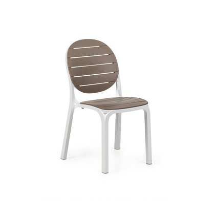 Καρέκλα Πολυπροπυλενίου Erica (54,5x50,5x86) Nardi Λευκό/Σταχτί