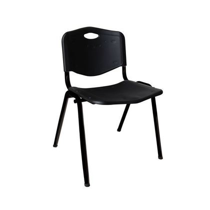 STUDY Καρέκλα Στοιβαζόμενη Μέταλλο Βαφή Μαύρο - PP Μαύρο 53x55x77cm ΕΟ549,2