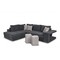 Karina Γωνιακός καναπές κρεβάτι με αποθηκευτικό χώρο & 2 σκαμπό 278x218εκ Γκρί  Αριστερή Γωνία