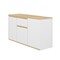 Gibril Pivoting desk 45/155x136/133x75cm Blond Oak/White