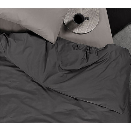 Single Duvet Cover 160x240cm Cotton NEF-NEF Basic-22/ Dark Grey 029297