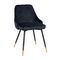 Καρέκλα Velvet Varossi Ioli Μαύρο/Χρυσό Πόδι 49.5x55x81cm