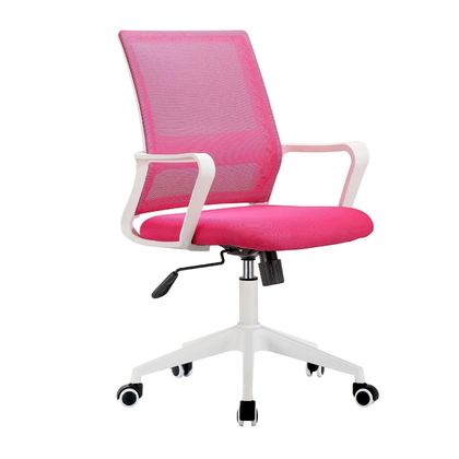 Καρέκλα Γραφείου Varossi Addie Ροζ Mesh/Λευκό Μέταλλο 59x61x90/100cm