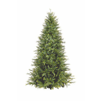 Half Wall Green Christmas Tree with Metallic Support Makalu 50187053