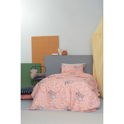 Set Of Sheets 170x260 Palamaiki Cluster Collection Cluster Pink Cotton 