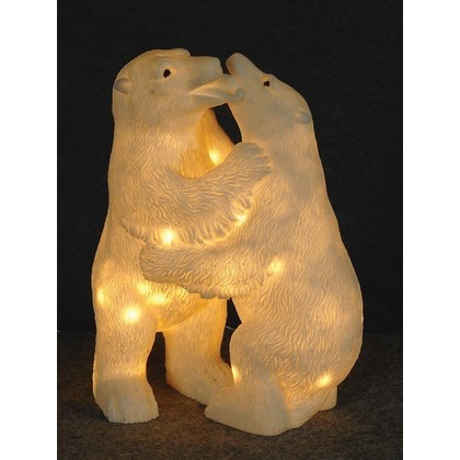 Φωτιζόμενες Ακρυλικές Αρκούδες Με Θερμό Φωτισμό 30x17x39(h)cm 154799