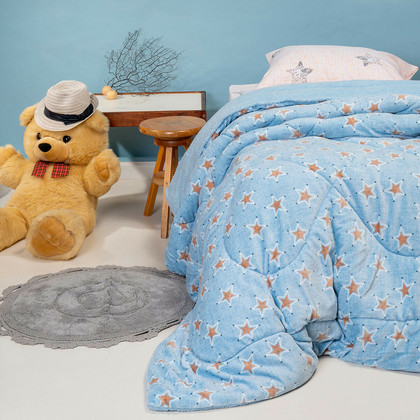 Kid's Single Blanket/Duvet 160x220 Melinen Home Mini Stars Boy 100% Polyester