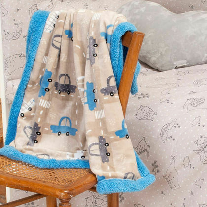 Baby's Blanket Fleece Cars 105x160 Melinen Home 100% Polyester