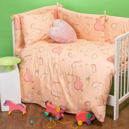 Baby's Crib Sheet 120x170 Melinen Home Baby Line Zoo Girl 100% Cotton 144 TC