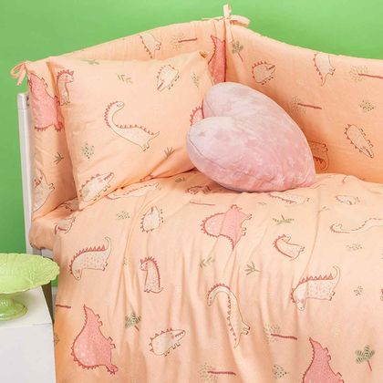 Baby's Pillowcase 35x45 Melinen Home Baby Line Zoo Girl 100% Cotton 144 TC