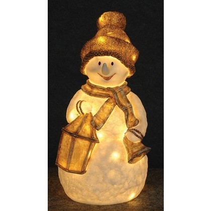 Φωτιζόμενος Ακρυλικός Χιονάνθρωπος Με Θερμό Φωτισμό 22 x 24 x 40 (H)cm