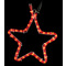 Μονό Φωτιζόμενο Σχέδιο Πολύχρωμο Αστέρι Σταθερό 30(Η)cm
