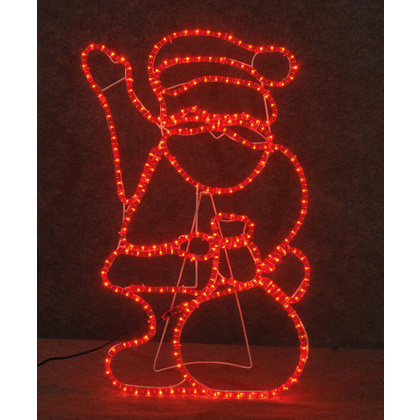 Φωτιζόμενο Σχέδιο Άγιος Βασίλης Με Κόκκινο Φωτοσωλήνα 88(Η) x 53cm
