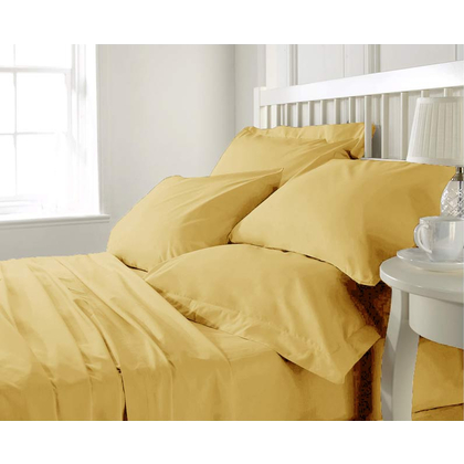 Set Of 2 Pillowcase Oxford 50x70+5 ​Anna Riska Prestige Yellow Poplin