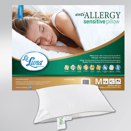 Pillow 50x70cm The anti-ALLERGY sensitive Pillow Medium