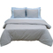 Single Fitted Bed Sheets Set 100x200+25 Viopros Supreme Grey/Light Blue 100% Cotton Poplin 170TC